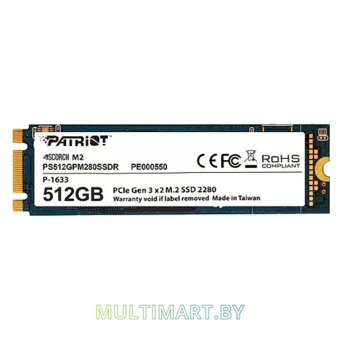 SSD диск Patriot Scorch M.2 512GB (PS512GPM280SSDR)